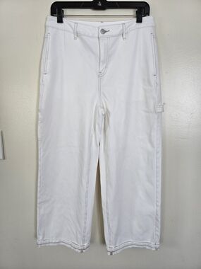 HALARA Cream Wide Leg Carpenter Pants Size M